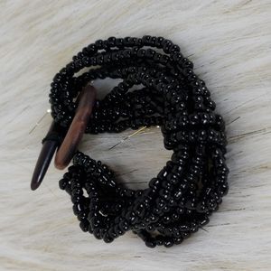Black Beaded Bracelet